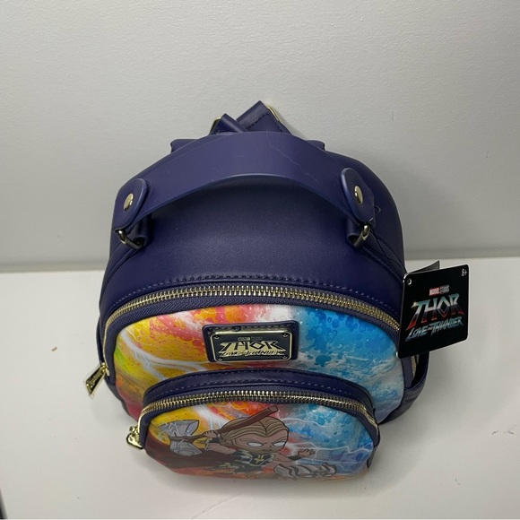 Loungefly | NEW! Marvel Thor Love and Thunder Chibi Mighty Thor Mini Backpack - Picture 5 of 9